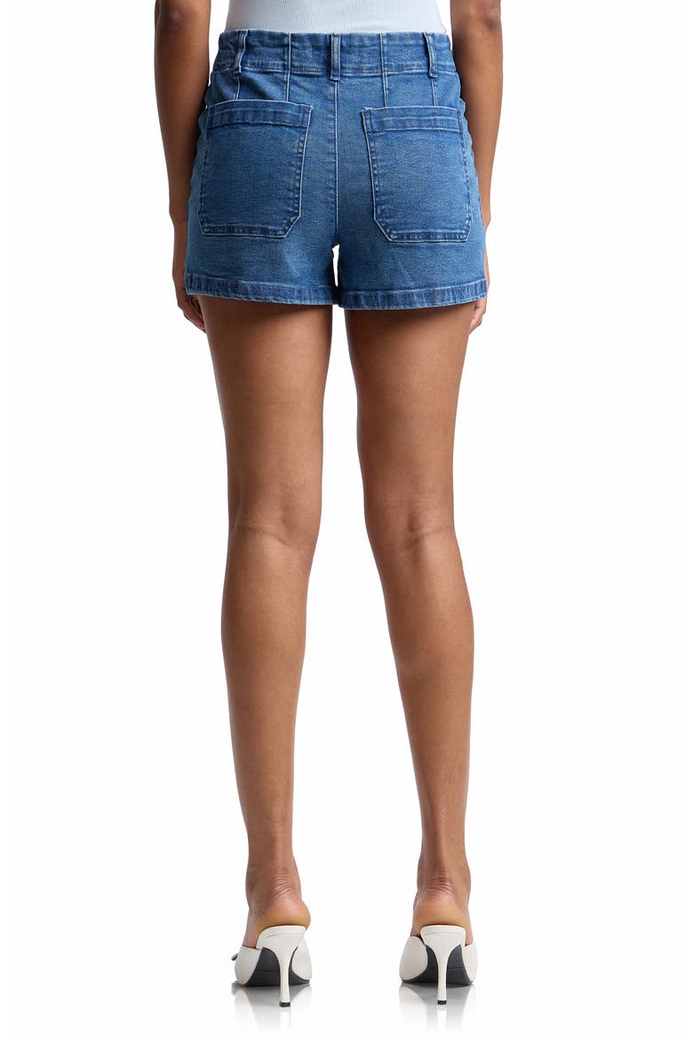 Patch Pocket Denim Shorts, Alternate, color, SOHO WASH