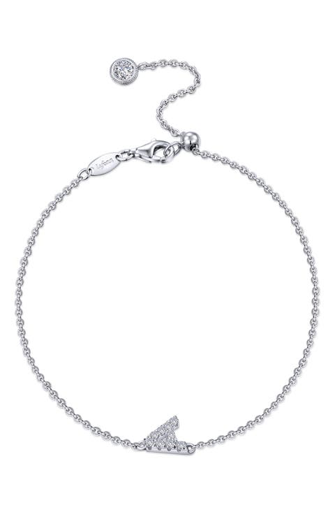 Simulated Diamond Pavé Initial Bracelet