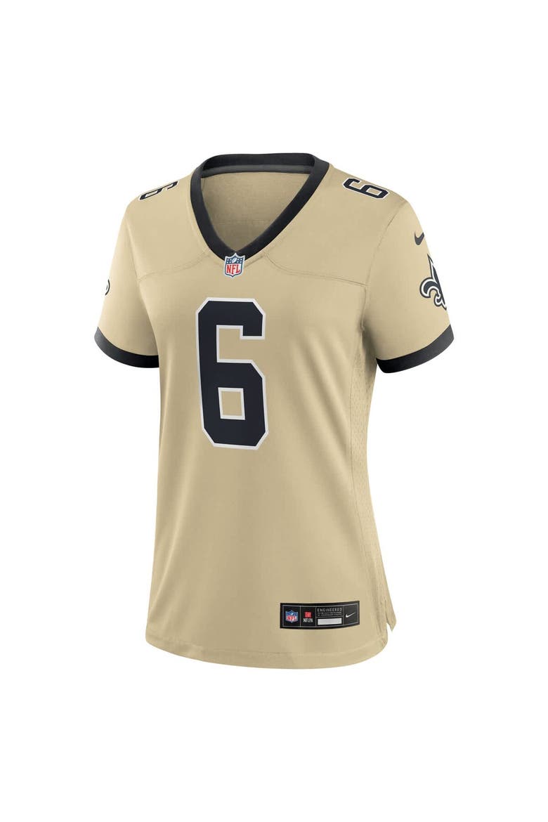Women's Nike Tyler Shough Gold New Orleans Saints Alternate Game Player Jersey, Alternate, color, Gold
