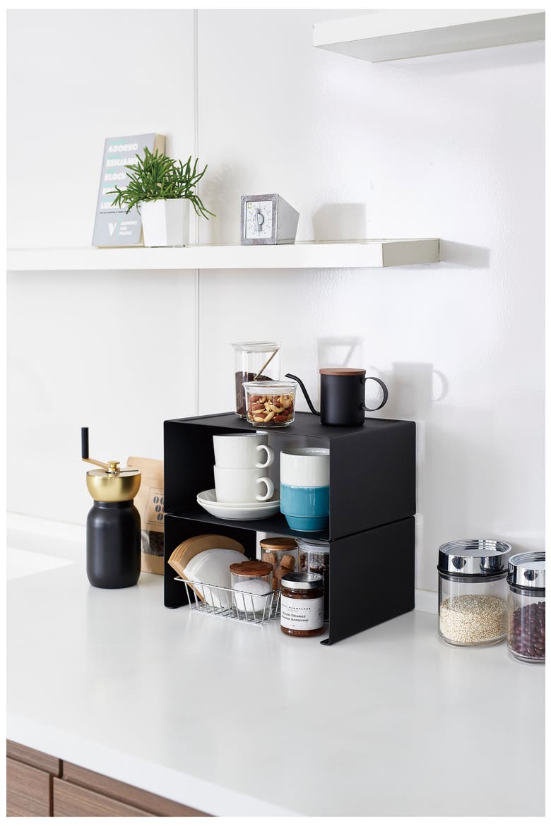 Stackable Countertop Shelf, Alternate, color, BLACK