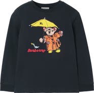 Burberry Long-sleeve Rain Bear Cotton T-shirt