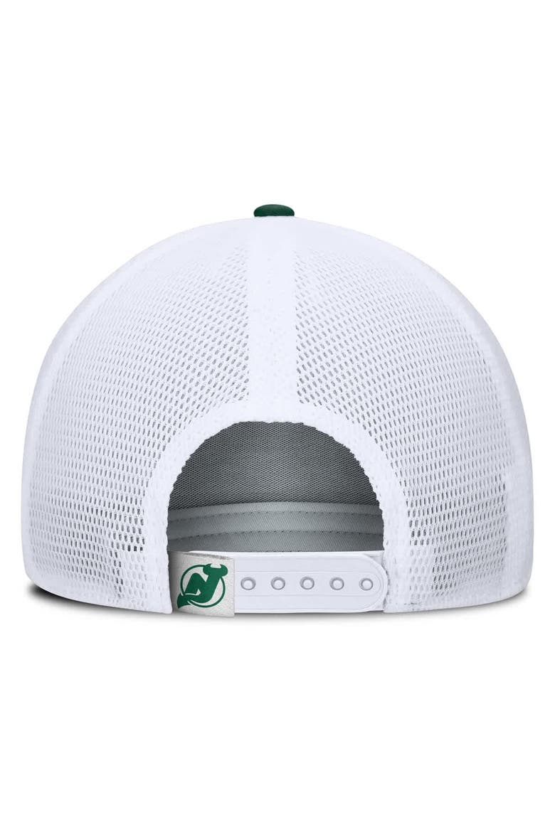 Men's Fanatics Green/White New Jersey Devils Bermuda A-Frame Adjustable Hat, Alternate, color, Green