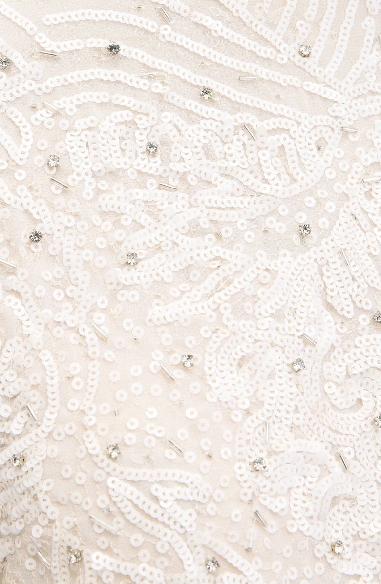 AllSaints Ivy Bead & Sequin Top, Alternate, color, Ecru White