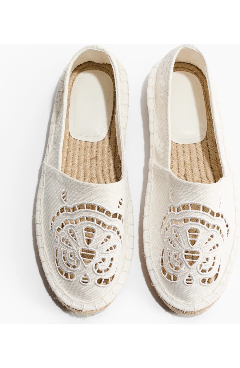 H&M Broderie Anglaise Espadrilles, Main, color, White