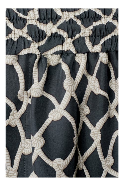 Burberry Knot-print Silk Shorts In Magnet