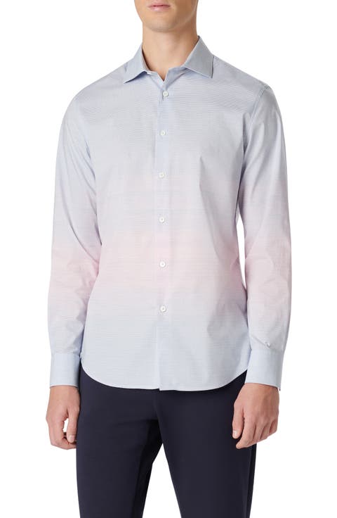 Axel Shaped Fit Woven Button-Up Shirt