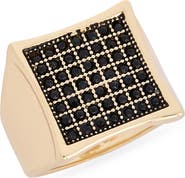 Steve Madden Crystal Signet Ring