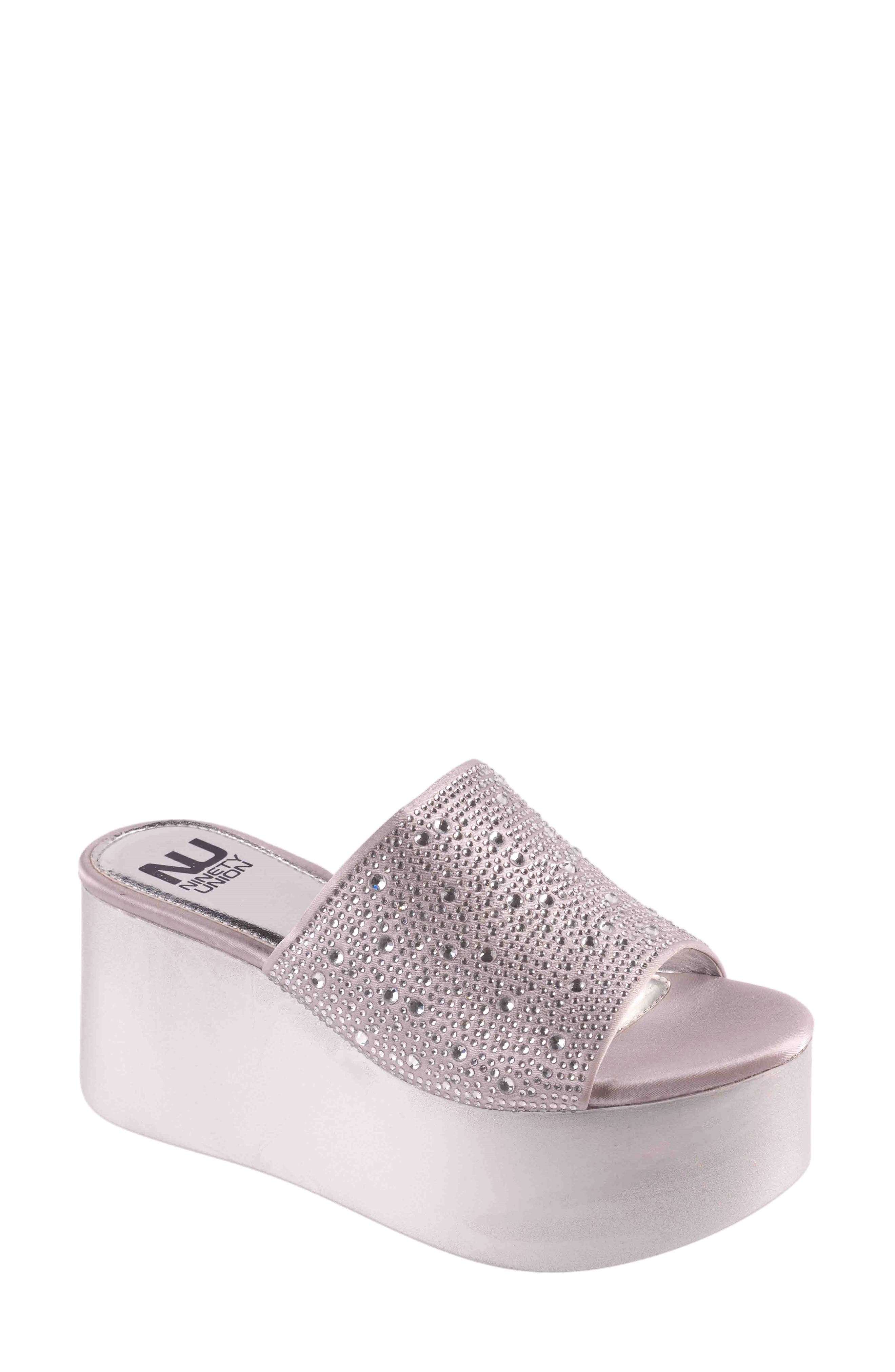 NINETY UNION Bahamas Platform Sandal, Main, color, Silver