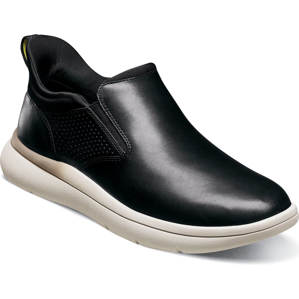 Florsheim Men's Fleet Plain Toe Slip On Sneaker In Black