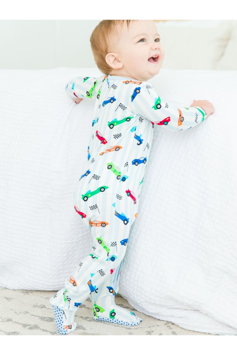 Softsnooze Baby Boys One Piece Footie Pajamas, Alternate, color, Let's Roll