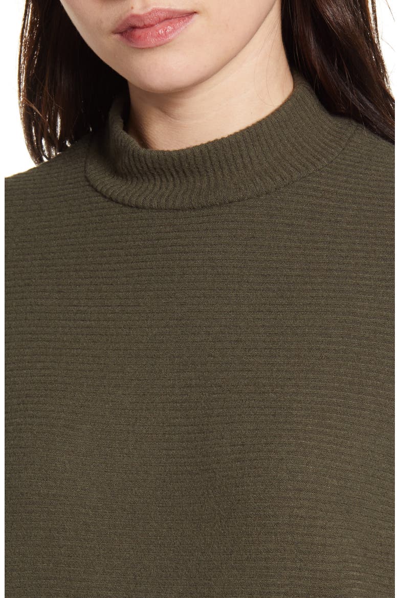 Dolman Sleeve Ribbed Top, Alternate, color, GREEN FOREST