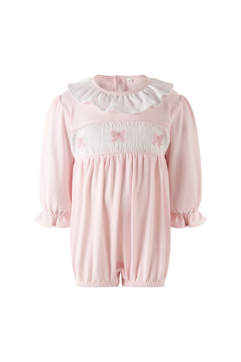 Bow Smocked Bubble, Main, color, Pink