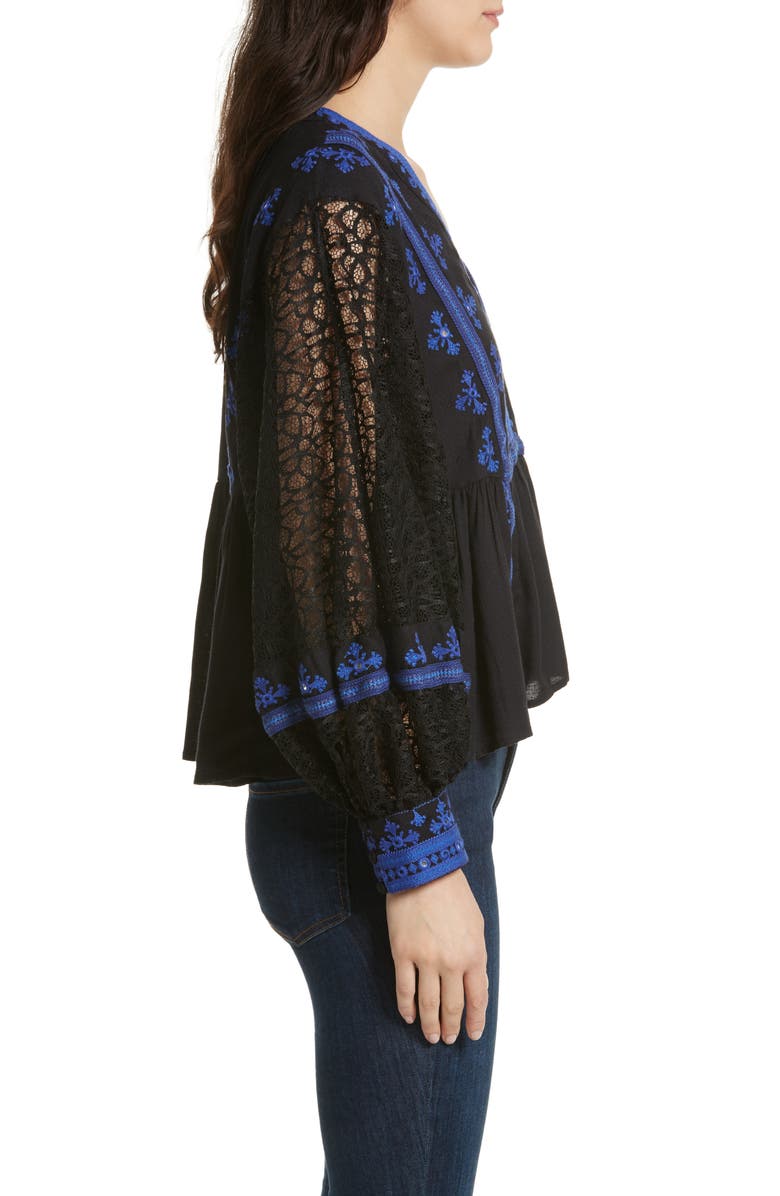 Free People Boogie All Night Blouse, Alternate, color,