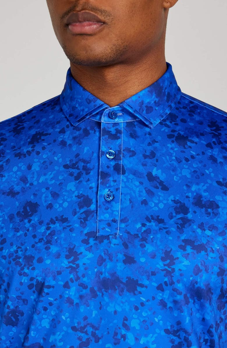 Redvanly Surry Spatter Print Performance Golf Polo, Alternate, color, Liberty