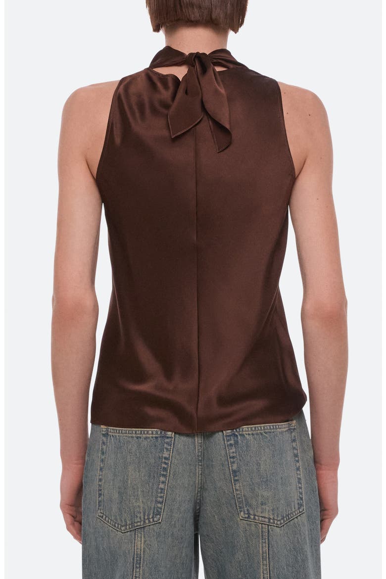 Silk Satin Draped Tank, Alternate, color, SERRA