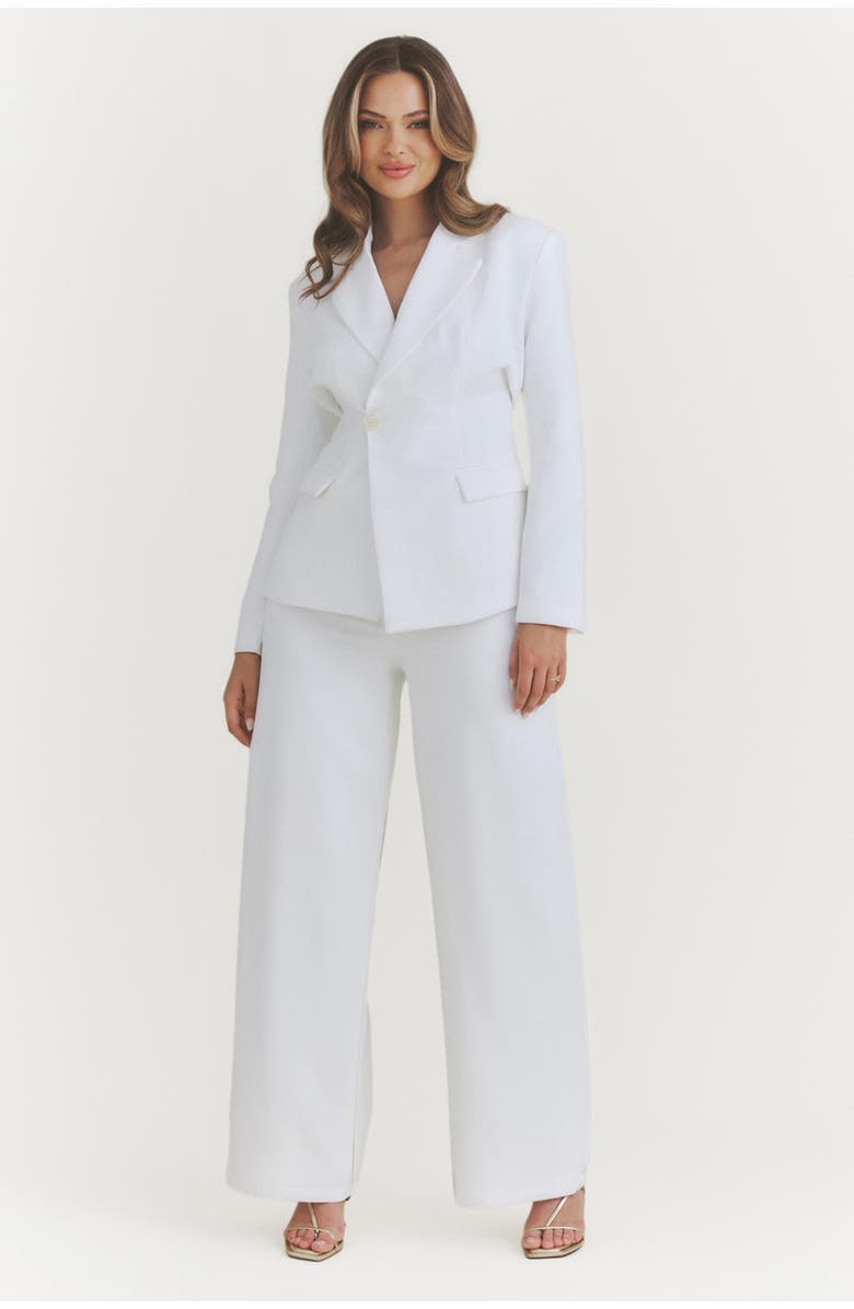 Six Stories Blake Tailored Wide Leg Pants, Alternate, color, White