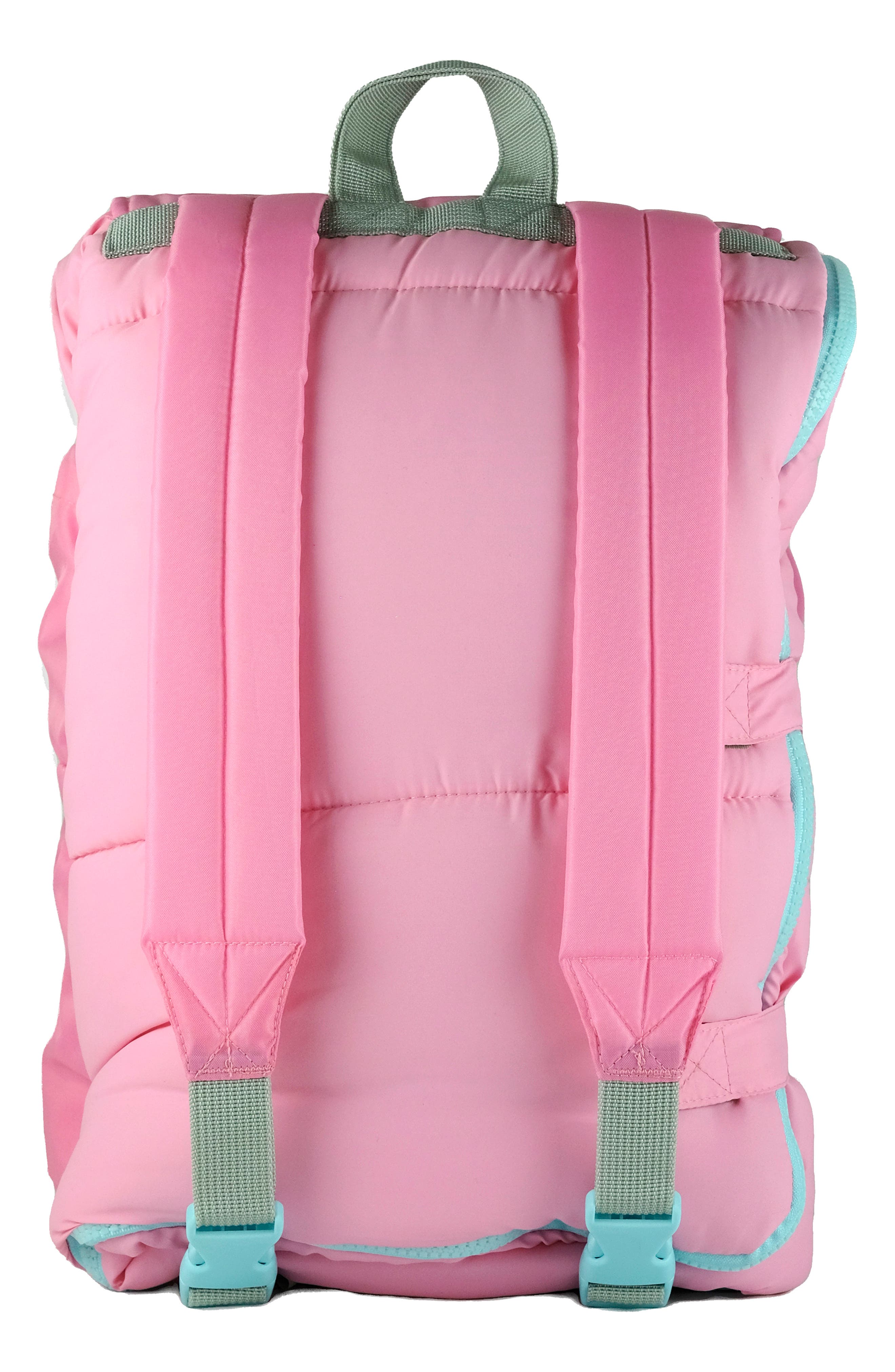 Kids' Sleep-n-Pack Glow in the Dark Sleeping Bag Backpack, Alternate, color, COSMOS PINK