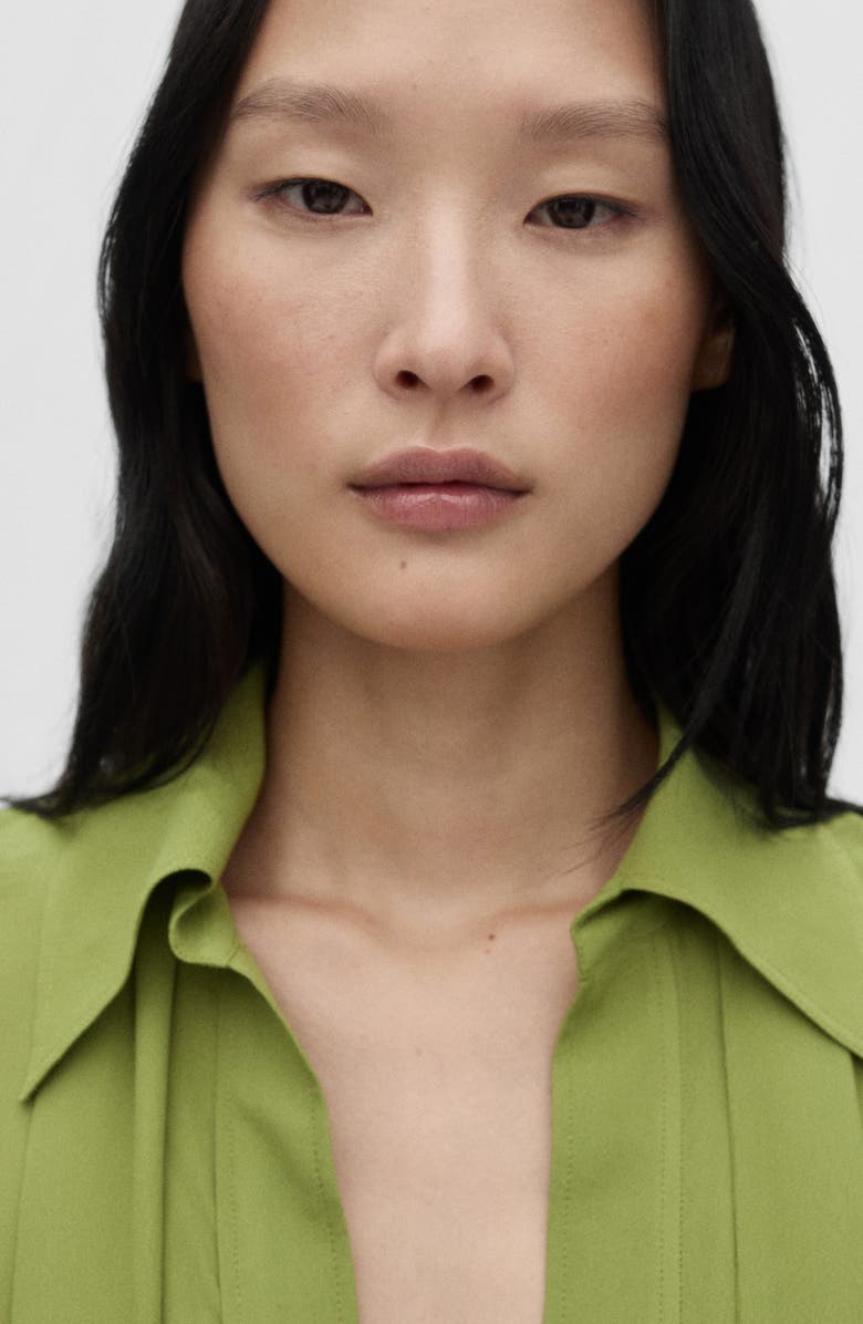 MANGO Tie Neck Chiffon Top, Alternate, color, 