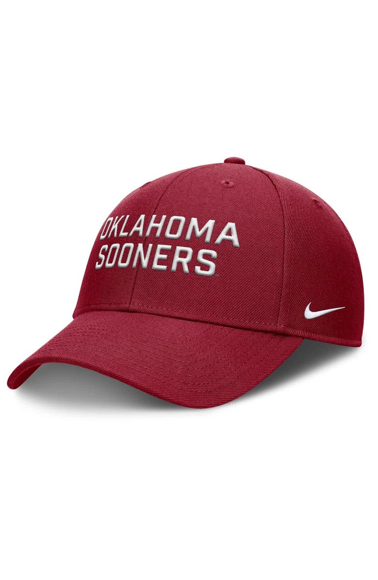 Nike Men's Nike Crimson Oklahoma Sooners Rise Practice Adjustable Hat, Main, color,