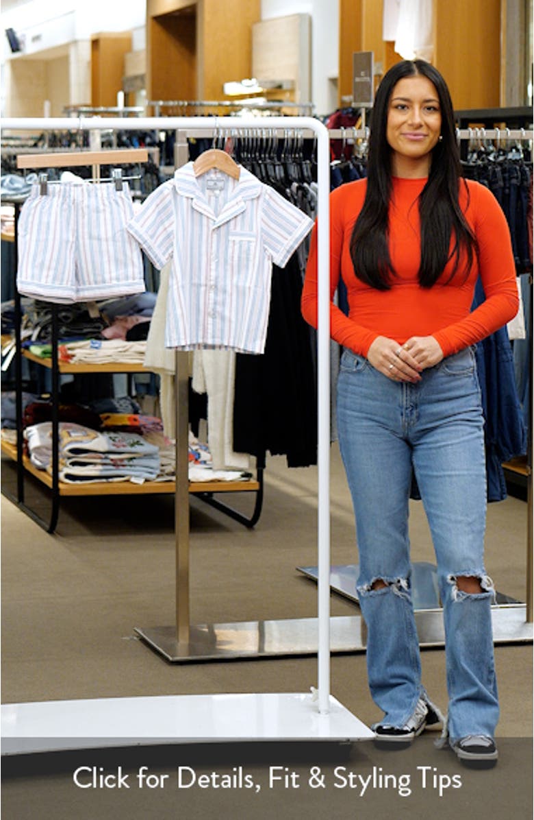 Kids' Stripe Two-Piece Short Pajamas, sales video thumbnail