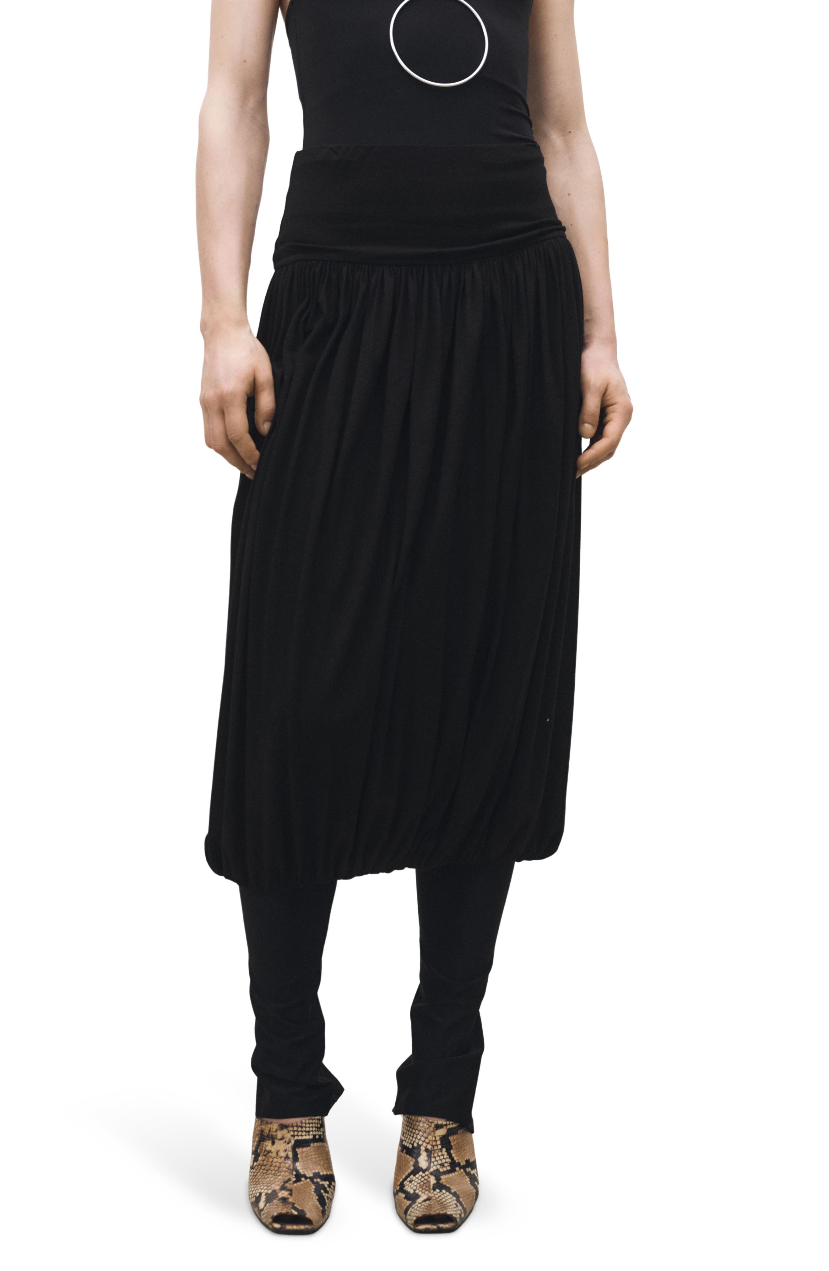 MANGO Bubble Hem Midi Skirt