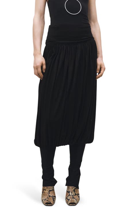 Bubble Hem Midi Skirt