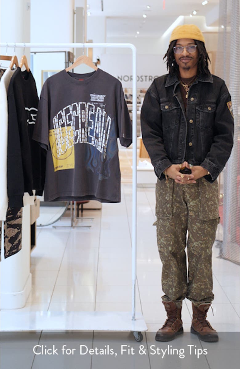 The Hill Oversize Studded Cotton Graphic T-Shirt, sales video thumbnail