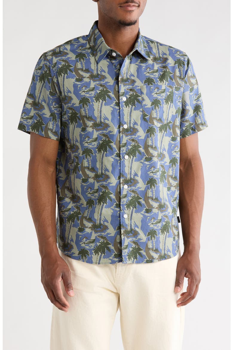 Promenade Button-Up Shirt, Main, color, MOONLIGHT