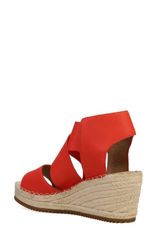 Eileen Fisher 'willow' Espadrille Wedge Sandal In Red Poppy