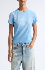 Acne Studios Etza U 1996 Strayed Logo Cotton & Hemp Graphic T-Shirt
