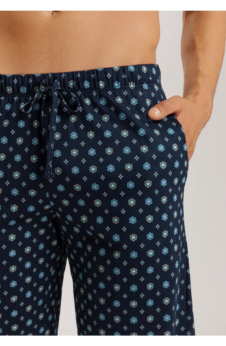 Hanro Night And Day Drawstring Cotton Shorts, Alternate, color, Regatta Tie Print