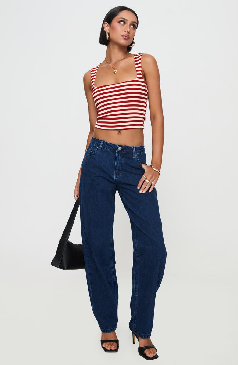 Princess Polly Back in Time Stripe Crop Top, Alternate, color, 