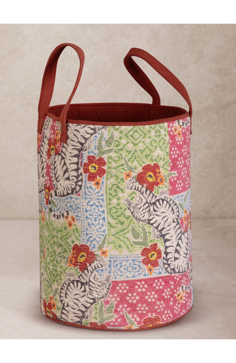 GAURI KOHLI Sundunce Laundry Hamper 14" x 20", Main, color, Multicolored