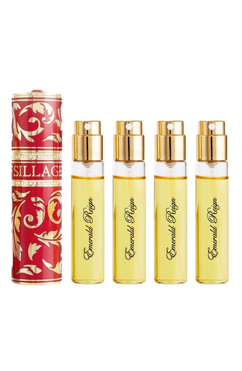 Arabesque Collection Ruby Travel Case & Emerald Reign Fragrance Gift Set