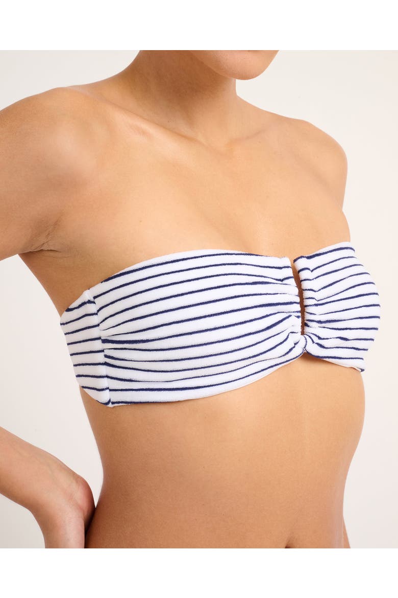 Genevieve Bikini Top, Alternate, color, White/Deep Navy