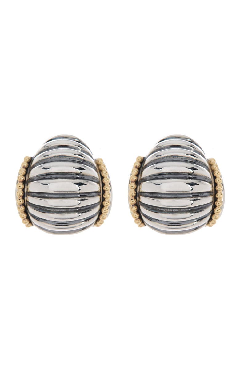 LAGOS 18K Gold & Sterling Silver Textured Stud Earrings, Main, color, 