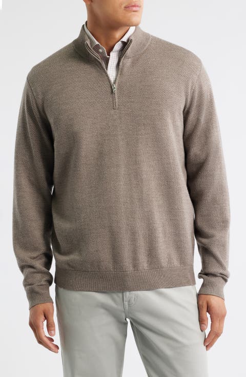 Crown Crafted Keene Merino Wool Quarter Zip Sweater