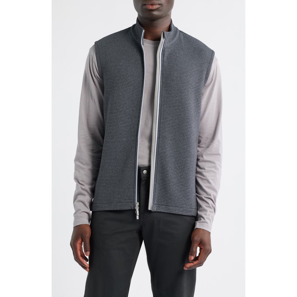 Johnnie-o Reggie Performance Zip-up Vest In Black