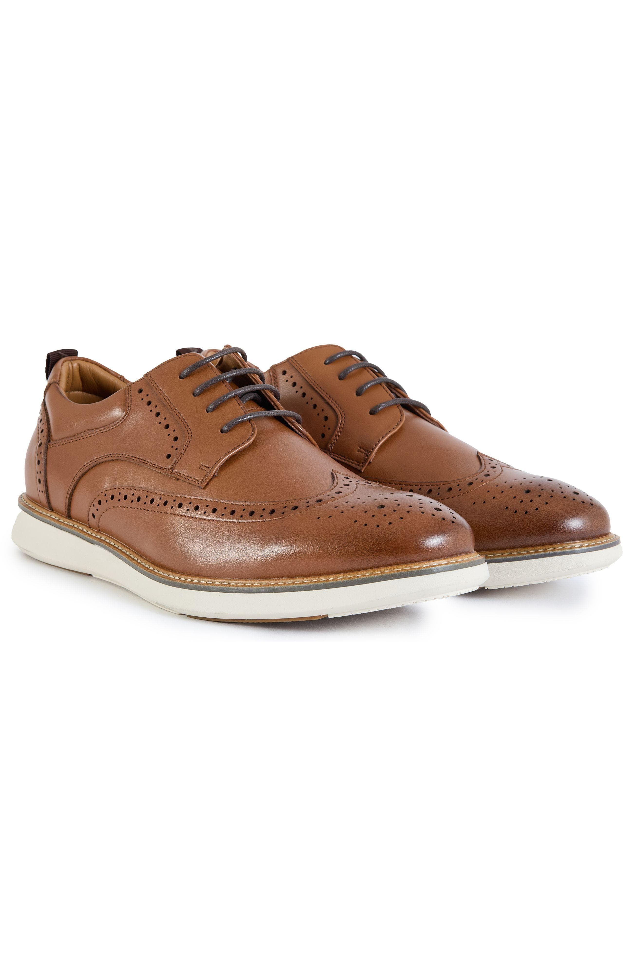 Okra Brogue Casual Shoes, Alternate, color, Brown