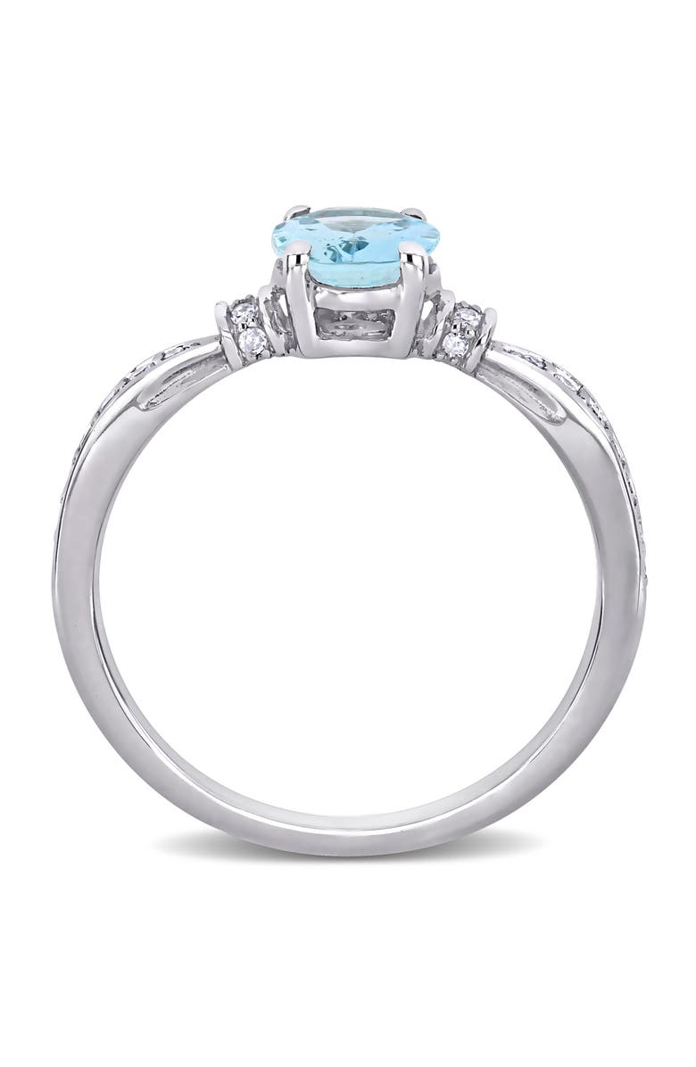 Julianna B. Aquamarine & Diamond Cocktail Ring 10k, Alternate, color, Aquamarine