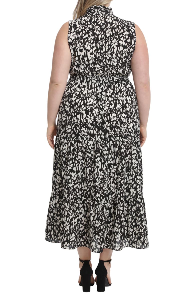 London Times Floral Ruffle Sleeveless Maxi Dress, Alternate, color, 