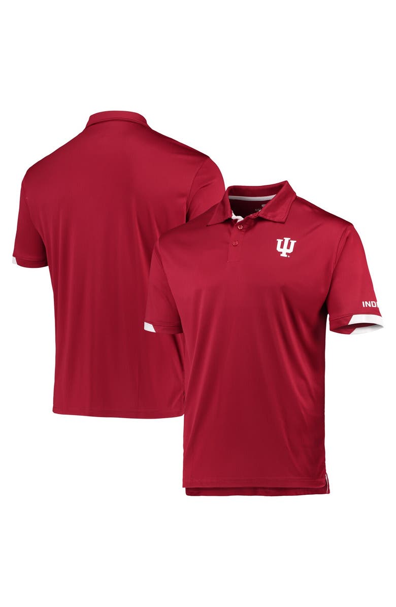 COLOSSEUM Men's Colosseum Crimson Indiana Hoosiers Santry Lightweight Polo, Main, color, 