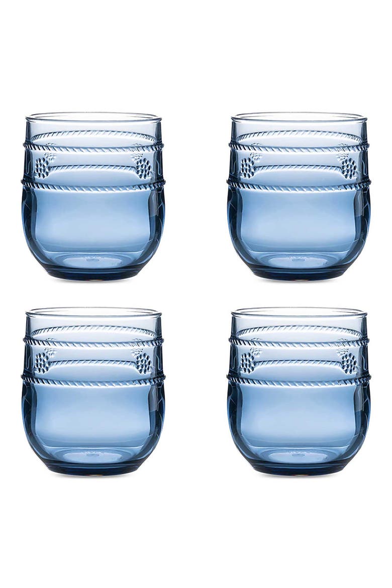 Isabella Set of 4 Acrylic Small Tumblers, Main, color, BLUE