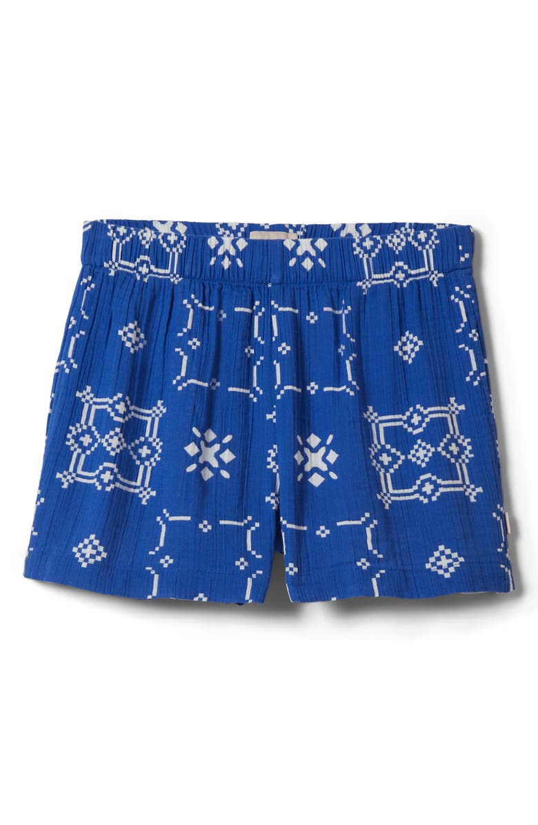 Brixton Tile Cotton Gauze Shorts, Alternate, color, Sunrise Blue Tile Print