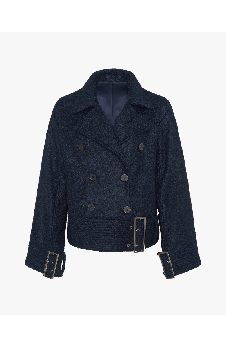 WeWoreWhat Moto Wool Jacket, Alternate, color, Dark Navy
