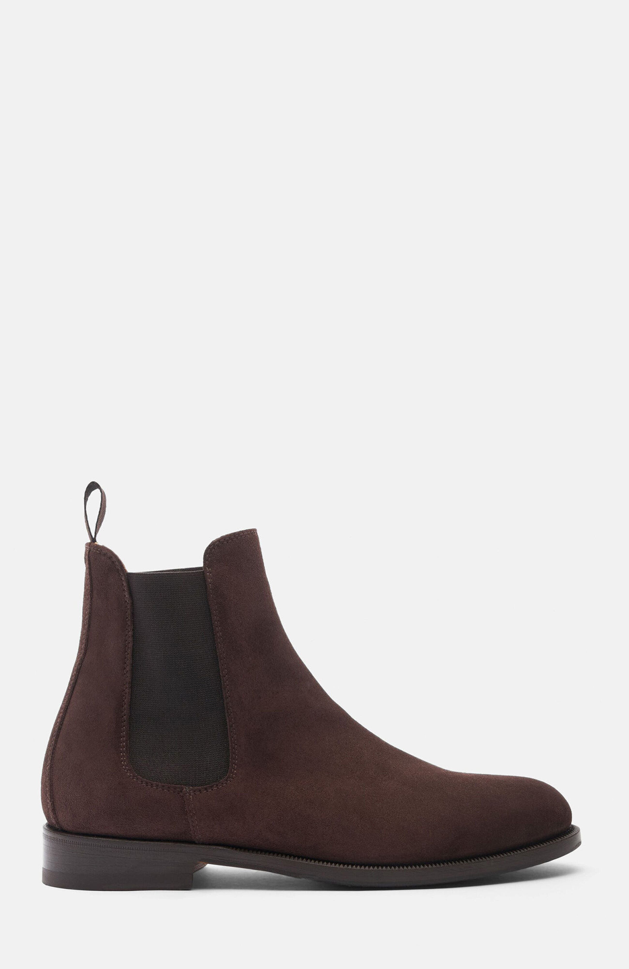Elena Chelsea Boots, Alternate, color, Brown - Suede