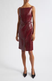 Toccin Zivana Bateau Faux Leather Dress