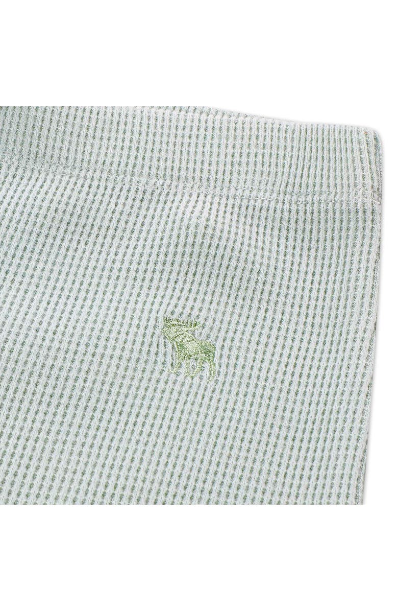 abercrombie kids Kids' Waffle Knit Flare Pajamas, Alternate, color, Pale Green