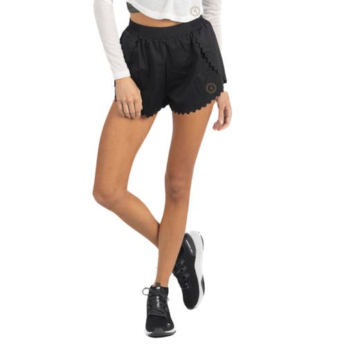 Akalia Chloe Romantic Scalloped Detailing Shorts In Soft Pink