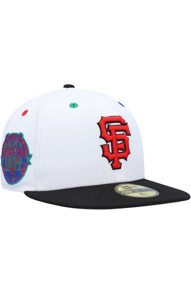 New Era Men's New Era White/Black San Francisco Giants 1984 MLB All-Star Game Primary Eye 59FIFTY Fitted Hat, Main, color, White